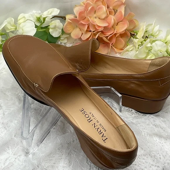 Taryn Rose Women’s Tan Italian Leather Loafers Sz8 Shoes #0212 - Picture 10 of 11